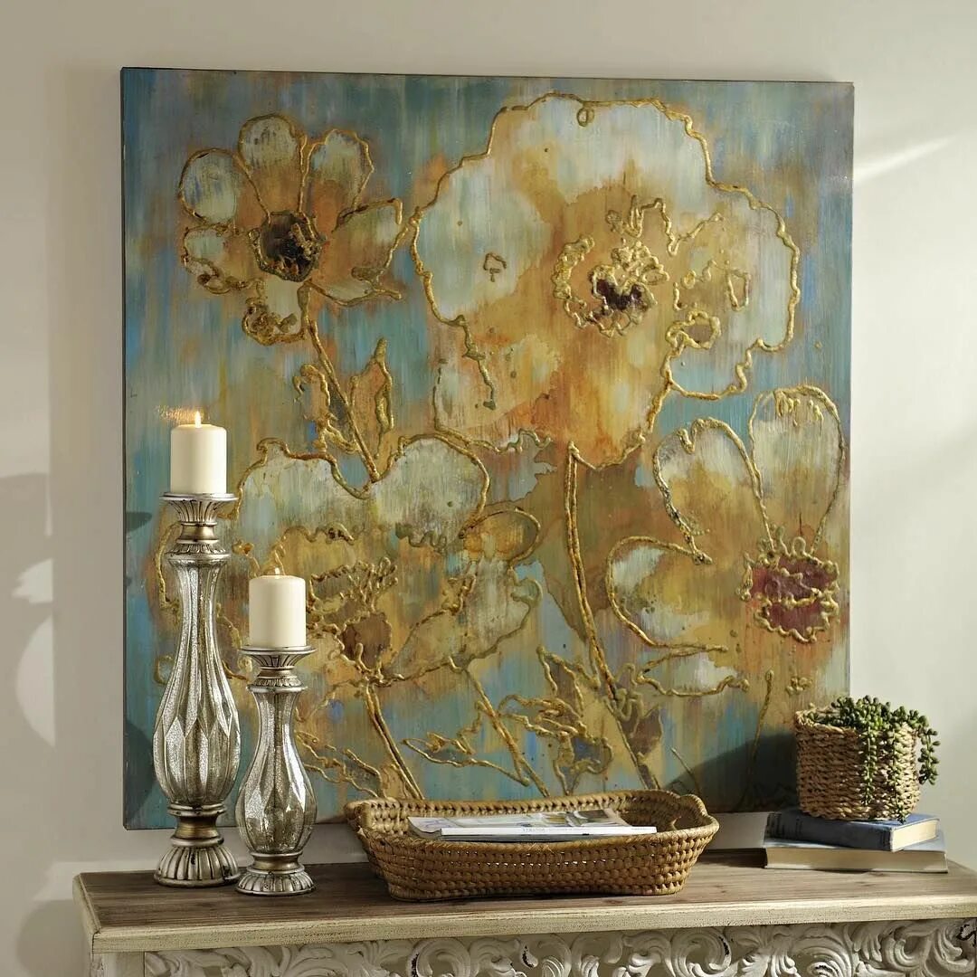 Поталь на стене в интерьере Kirkland's on Instagram: "Our Enchanting Blooms #CanvasArt Print is full of brig