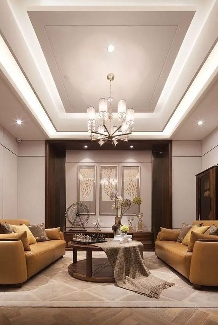 Потолки гипсокартон дизайн для зала фото 35 Perfect Lighting Design for Modern Living Room In Your House - Homiku.com Cei