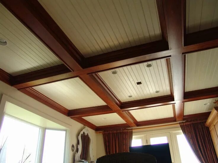 Потолки из дерева фото Coffered ceiling - by RichSoby @ LumberJocks.com woodworking community False cei