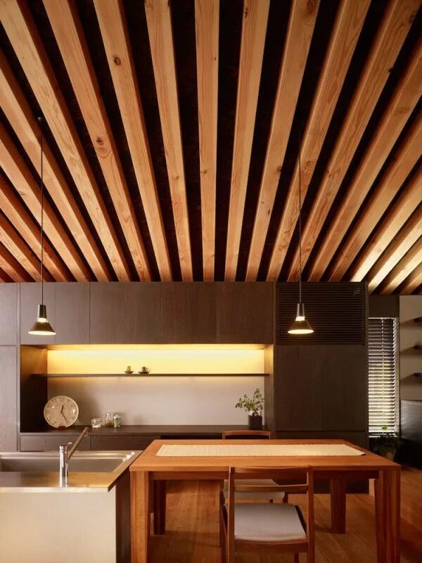 Потолки из дерева в доме фото Okazaki House by MDS Diseño de techo de madera, Diseño de techo, Diseño de falso