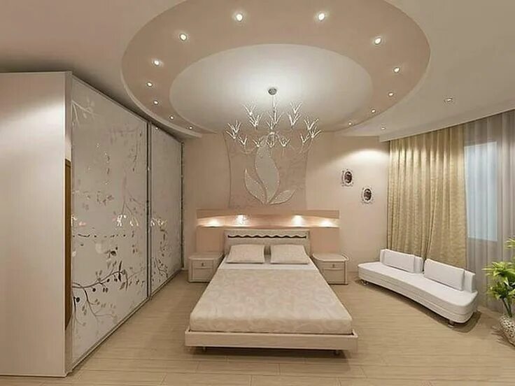 Потолки из гипсокартона фото дизайн интерьера Pin on habitaciones matrimoniales Ceiling design bedroom, Pop false ceiling desi