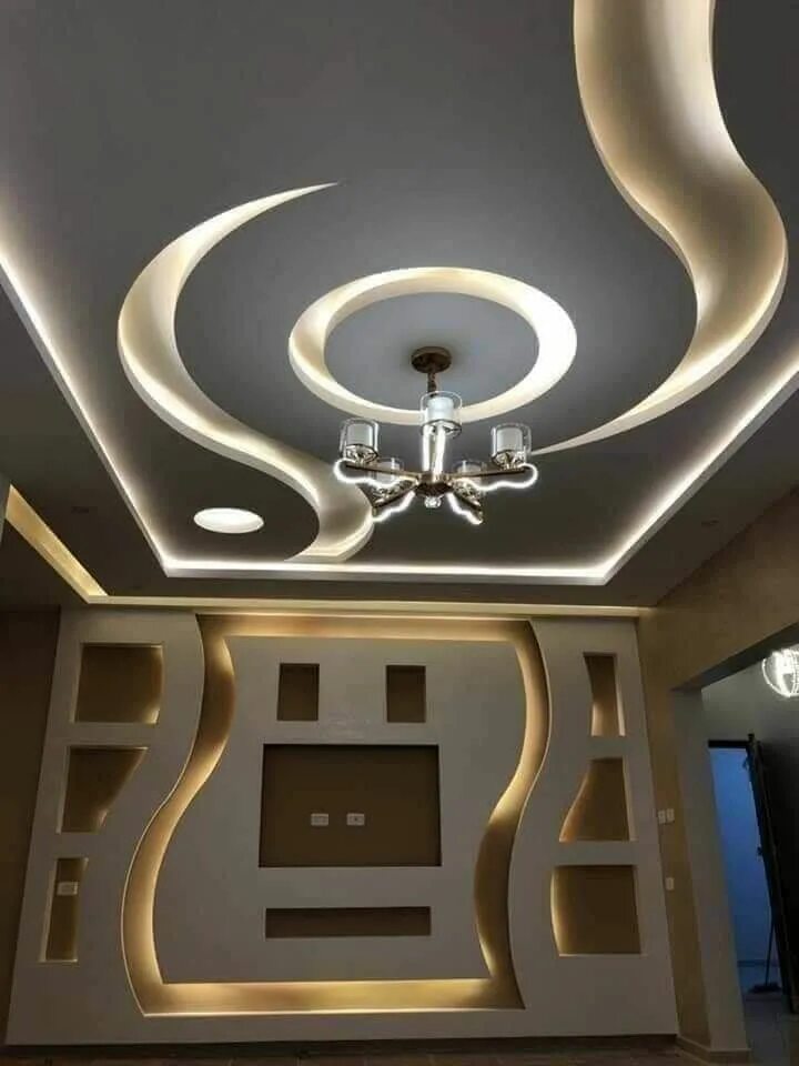 Потолки из гипсокартона фото в стиле Top 35 False Ceiling Designs Ideas - Engineering Discoveries Pop ceiling design,