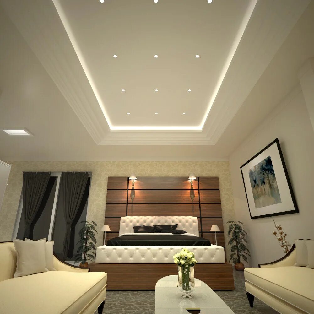 Потолки комнат фото Proposed interior 3D ( ceiling design) :: Behance