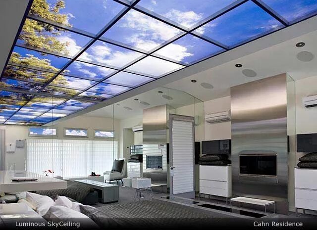 Потолки материалы и фото Virtual Window Ceiling Skylight installation, Hospital interior design, Skylight