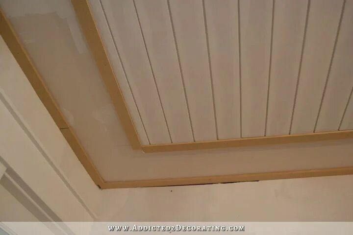 Потолки мдф фото My Finished Music Room Ceiling (Painted Wood Plank Ceiling) Wood plank ceiling, 