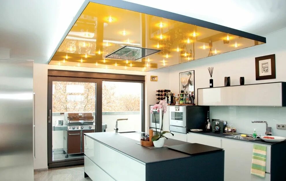 Потолки на кухне какие фото Какой Дизайн Потолка Лучше Сделать на Кухне + 180 ФОТО Modern kitchen design, Fa