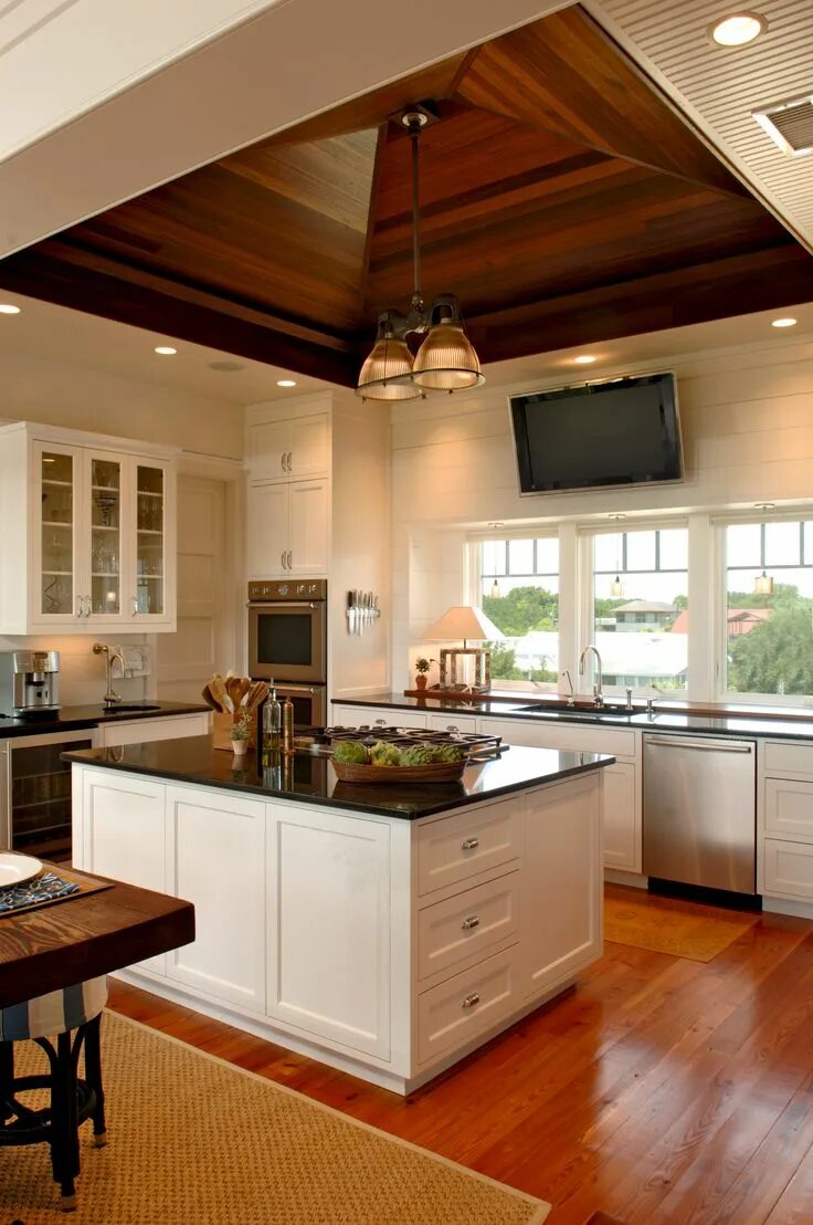 Потолки на кухне варианты в доме Island Escape kitchen Kitchen design, Home kitchens, Tray ceiling kitchen