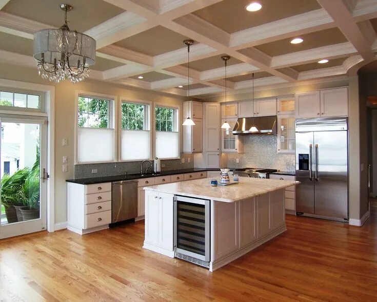 Потолки на кухне варианты в доме Rockaway Beach, Md - traditional - kitchen - baltimore - M Woodruff Design, LLC 