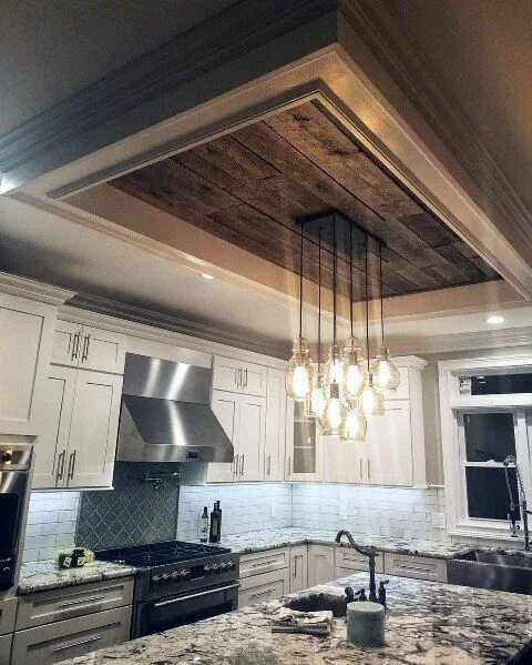 Потолки на кухне варианты в доме 75 Creative Kitchen Ceiling Ideas To Improve Your Home Decor Ceiling fan in kitc