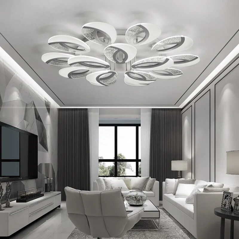 Потолки в гостиной дизайн 2024 Nordic Ceiling Lights Novelty Modern Living Room Fixtures Bedroom Aisle Led Ceil