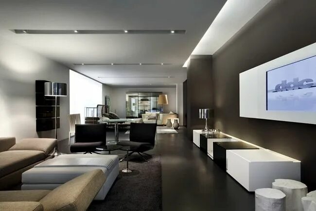 Потолки в современном интерьере 33 examples of modern living room ceiling design and life Ceiling design modern,