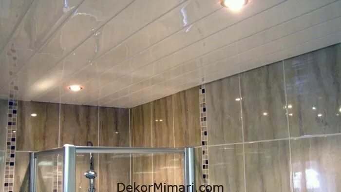 Потолки в ванне панелями фото PLASTİK ASMA TAVAN MODELLERİ FİYATLARI Dekorasyon Tavan, Dekorasyon, Banyo tavan