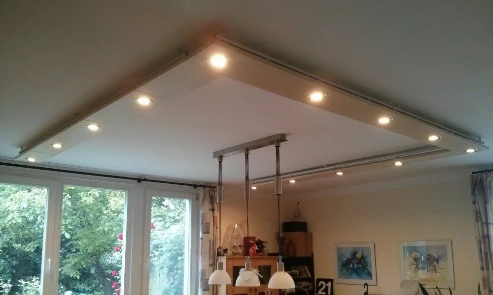 Потолочная потолки фото Ceiling lights from IKEA HAGANÄS drawer panels Living room lighting Ceiling ligh