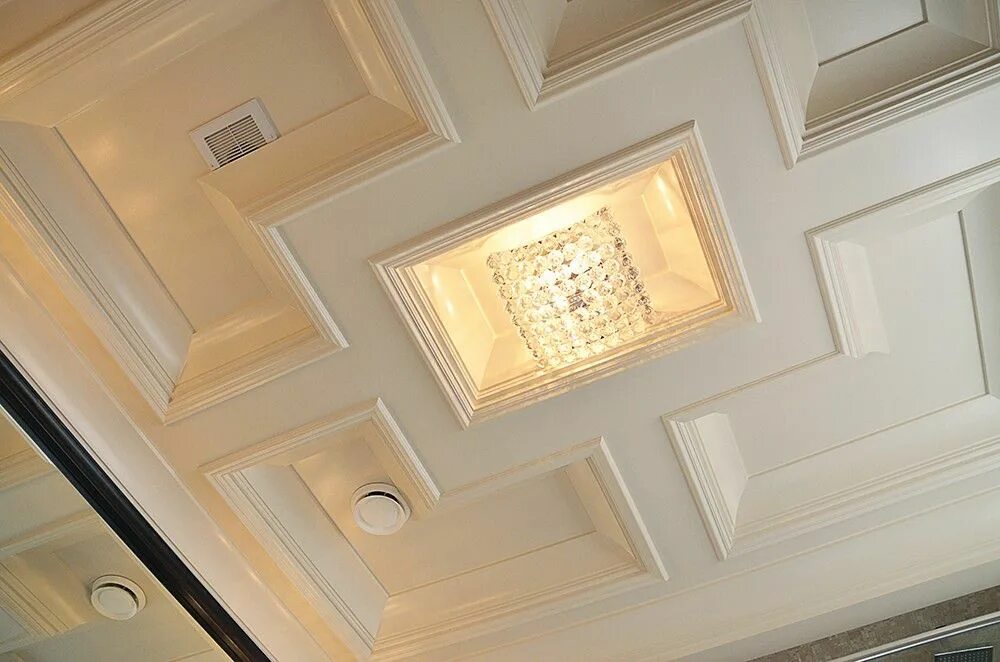 Потолочная потолки фото кессон на потолке - Поиск в Google House ceiling design, Coffered ceiling, Ceili