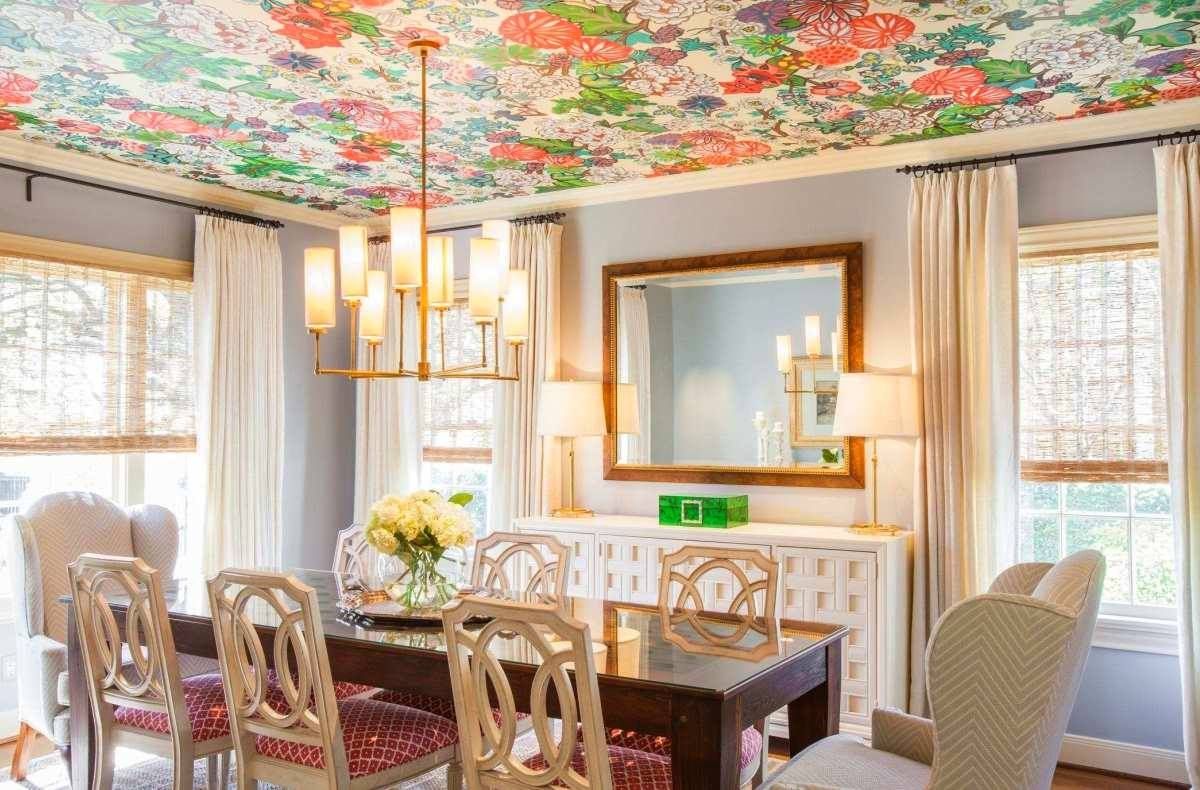 Потолочные обои на кухню фото Tavan Duvar Kağıtları Evinizde Gökyüzünü Şenlendirin Dining room wallpaper, Dini