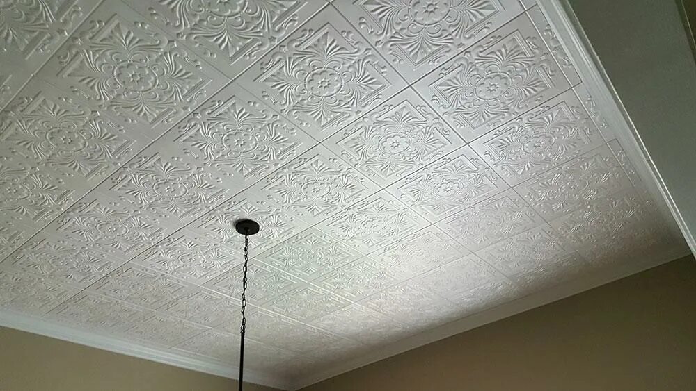 Потолочные обои на потолок фото Victorian - Styrofoam Ceiling Tile - 20"x20" - #R14 - Idea Library