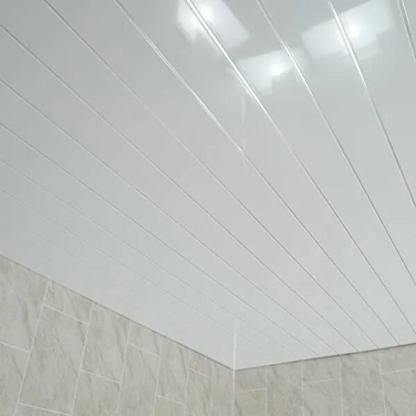 Потолочные панели фото White Cladding-PVC-for Bathroom Shower Cladding Wall Panels Splashbacks-Ceiling 