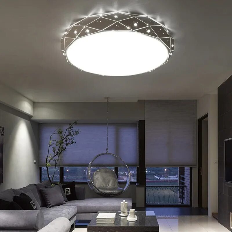 Потолочные светильники фото в интерьере гостиной New Modern LED ceiling chandeliers for the living room bedroom kitchen ring chan