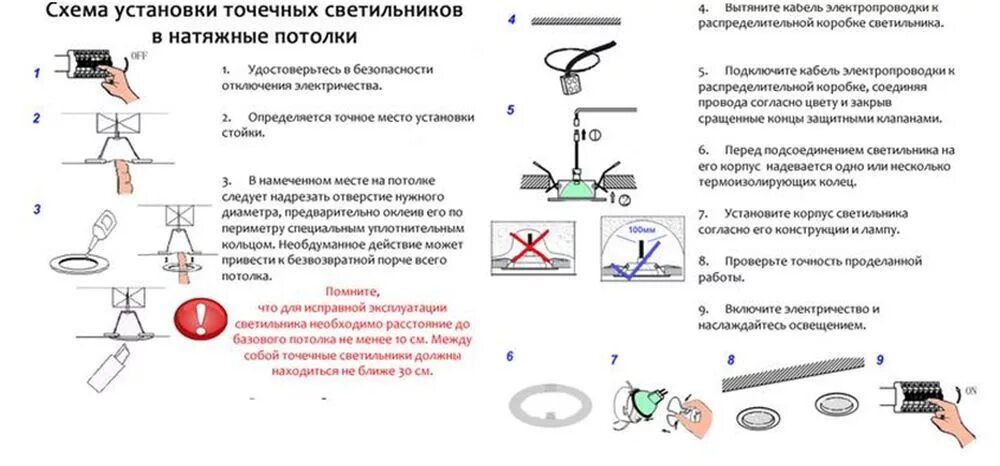 Потолочные светильники инструкция по сборке Установка потолочных светильников своими руками - пошаговая инструкция