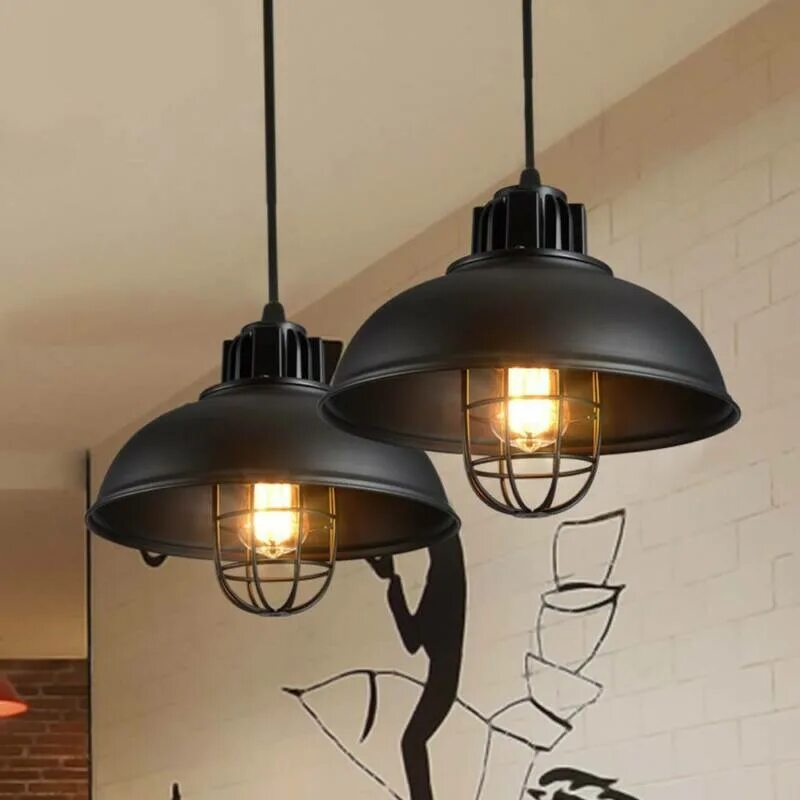 Потолочные светильники в стиле лофт Купить Industrie Vintage Lampe Retro Deckenlampe Pendelleuchte Kronleuchter E27,