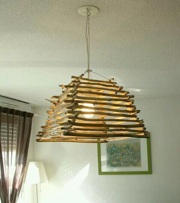 Потолочный светильник своими руками Pin by Rejane Sousa on luminárias Branches diy, Wooden lamp, Diy light fixtures