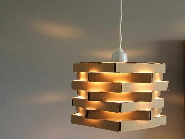 Потолочный светильник своими руками 21 cardboard lamp ideas - eco-friendly modern lighting fixtures Kronleuchter sel