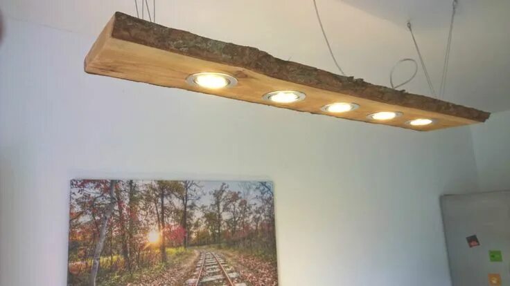 Потолочный светильник своими руками LED Decken Lampe Holz 60cm - 180 cm Massivholz *NEU* Shabby chic Lärche in Möbel