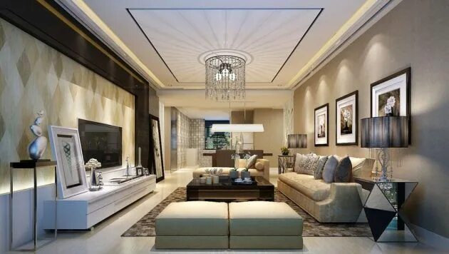 Потолок 2024 тренды дизайн 19 Sophisticated Chandelier Designs To Beautify Your Living Room Living room cei