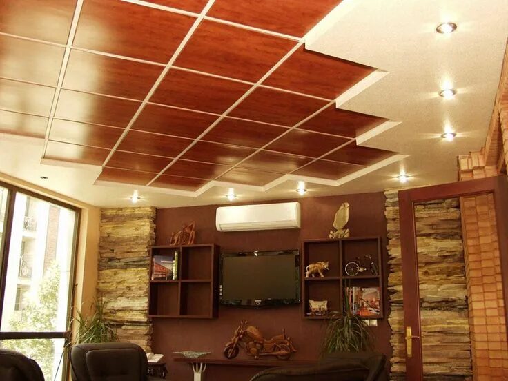 Потолок дешево и красиво фото Drop Ceiling Ideas for Your Living Room in 2019 Dropped ceiling, Ceiling decor, 