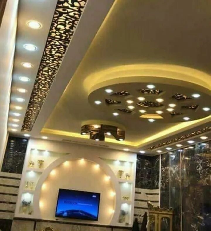 Потолок дизайн узбекистан фото Modern House Ceiling Design with Infinity Lights