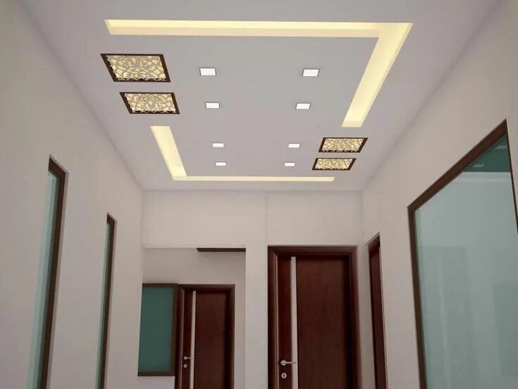 Потолок гипсокартон фото коридор Related image Simple false ceiling design, Ceiling design, False ceiling design