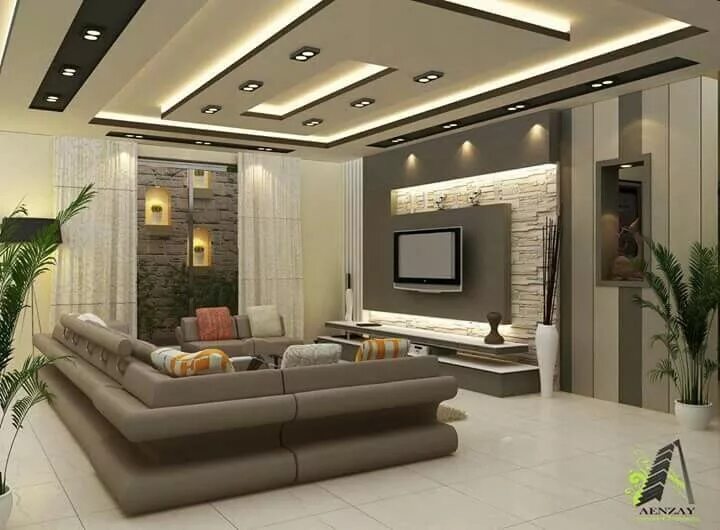 Потолок гипсокартон гостиная фото Ceiling design bedroom, Living room ceiling, Latest living room designs