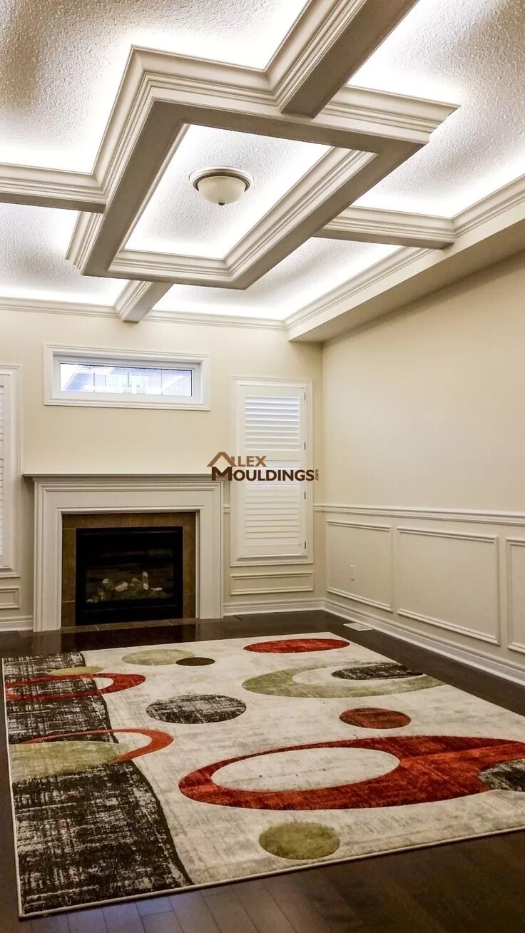 Потолок холла фото Ceiling Box and Waincotting Ceiling design, False ceiling design, House ceiling 