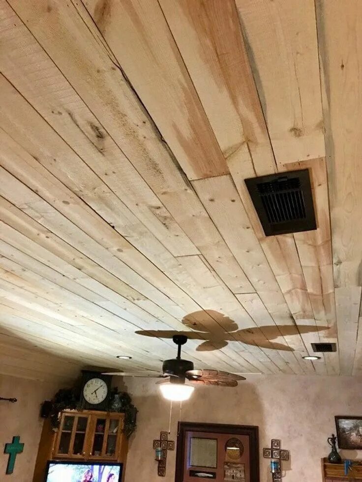 Потолок из дерева своими руками фото 300 SQFT Shiplap 'no Lap' Boards. Pine Wall & Ceiling Porch Wood. New Constructi