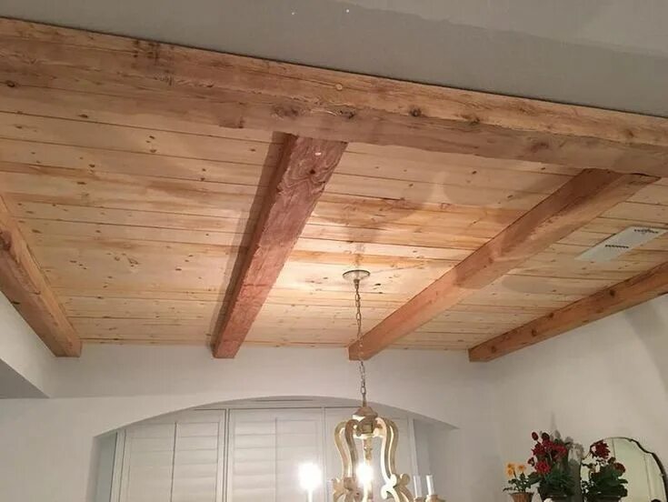 Потолок из досок в доме фото 300 SQFT Shiplap 'no Lap' Boards. Pine Wall & Ceiling Porch Wood. New Constructi