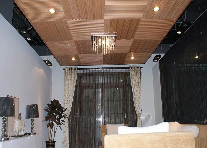 Потолок из мдф панелей фото дизайн Copper Brown Decorative Ceiling Panels / Suspended Ceiling Panels