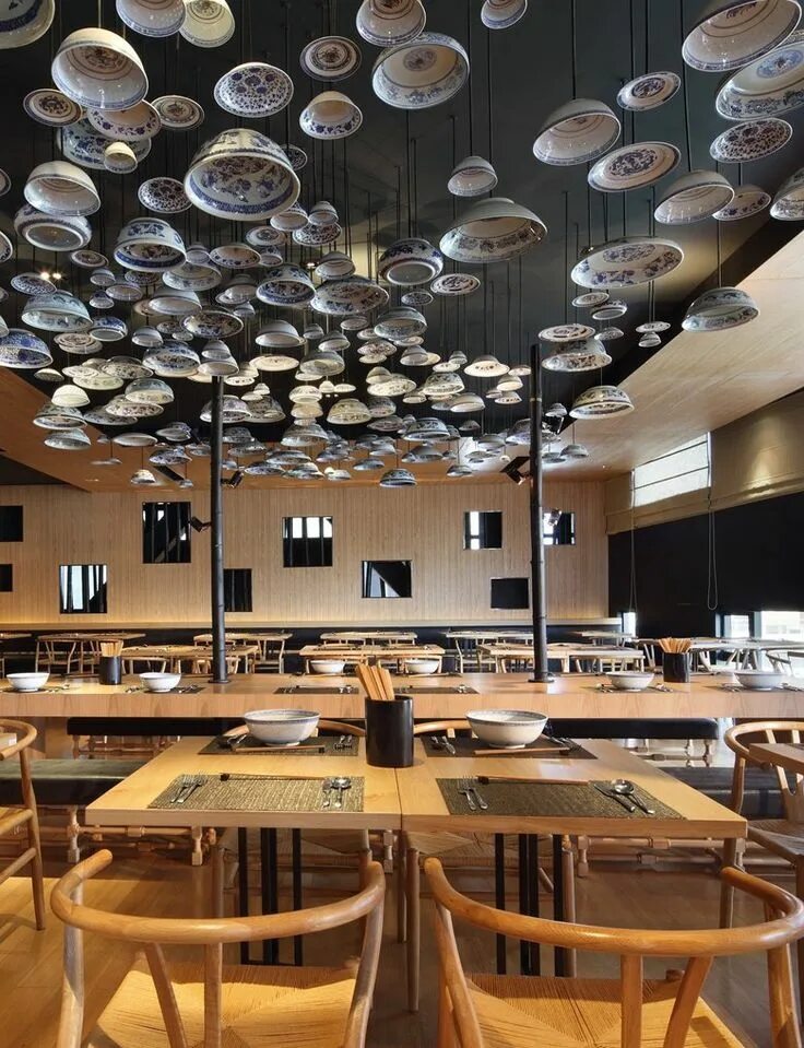 Потолок кафе фото Noodle House, 2015 - GOLUCCI INTERNATIONAL DESIGN Modern restaurant, Restaurant 