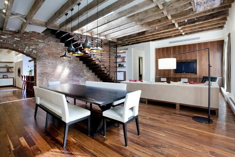 Потолок лофт варианты в доме TriBeCa Loft Residence / A+I Design Corp ArchDaily