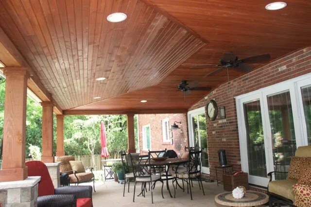 Потолок на террасе фото варианты отделки 10+ Ceiling Covered Patio Lighting Ideas