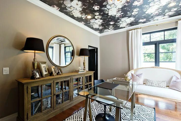 Потолок оклеенный обоями в интерьере фото 29 Stylish Ceiling Wallpaper Ideas for Every Room House interior, Maximalism int