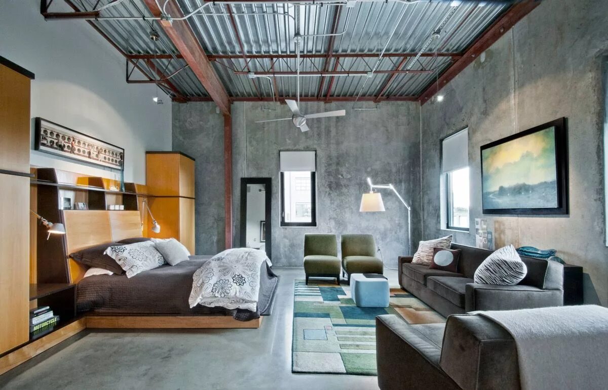 Потолок под лофт стиль Industrial Style Bedroom Design: The Essential Guide Industrial style bedroom, I