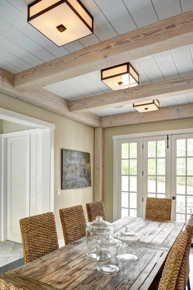 Потолок с балками в деревянном доме фото Cove Hollow Breakfast Room Haus stile, Landhausstil, Haus