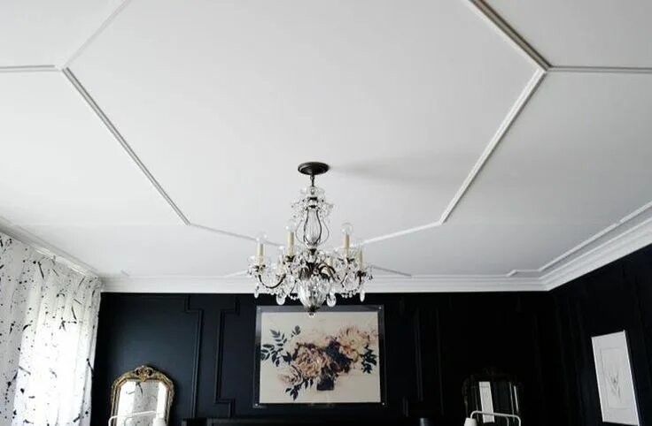 Потолок с молдингами фото Rooms That Prove Molding Can Change Everything Decorative ceiling panels, Moldin