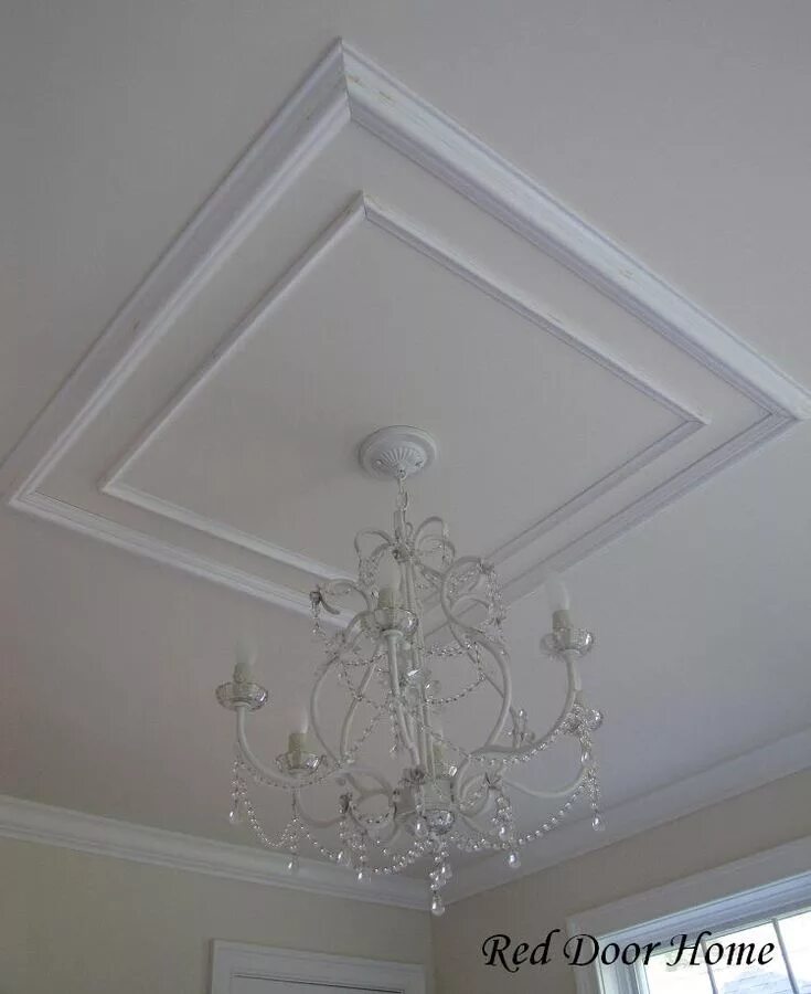 Потолок с молдингами фото Ceiling Tile Fillers, Molding, and Accents Ceiling Tile Ideas Decorative Ceiling