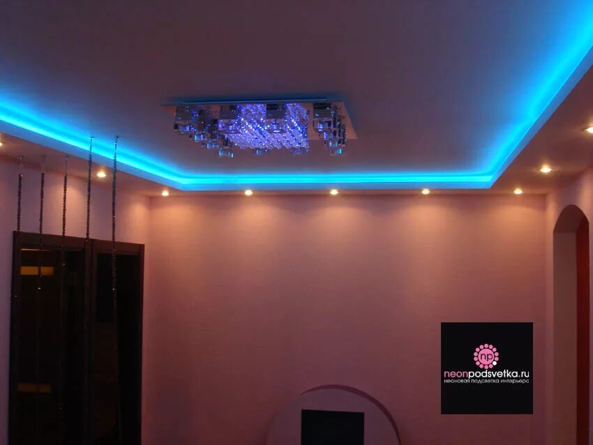 Потолок со светодиодной подсветкой фото Трубы отопления и потолок из ГКЛ Работа с гипсокартоном Школа ремонта. Ремонт св