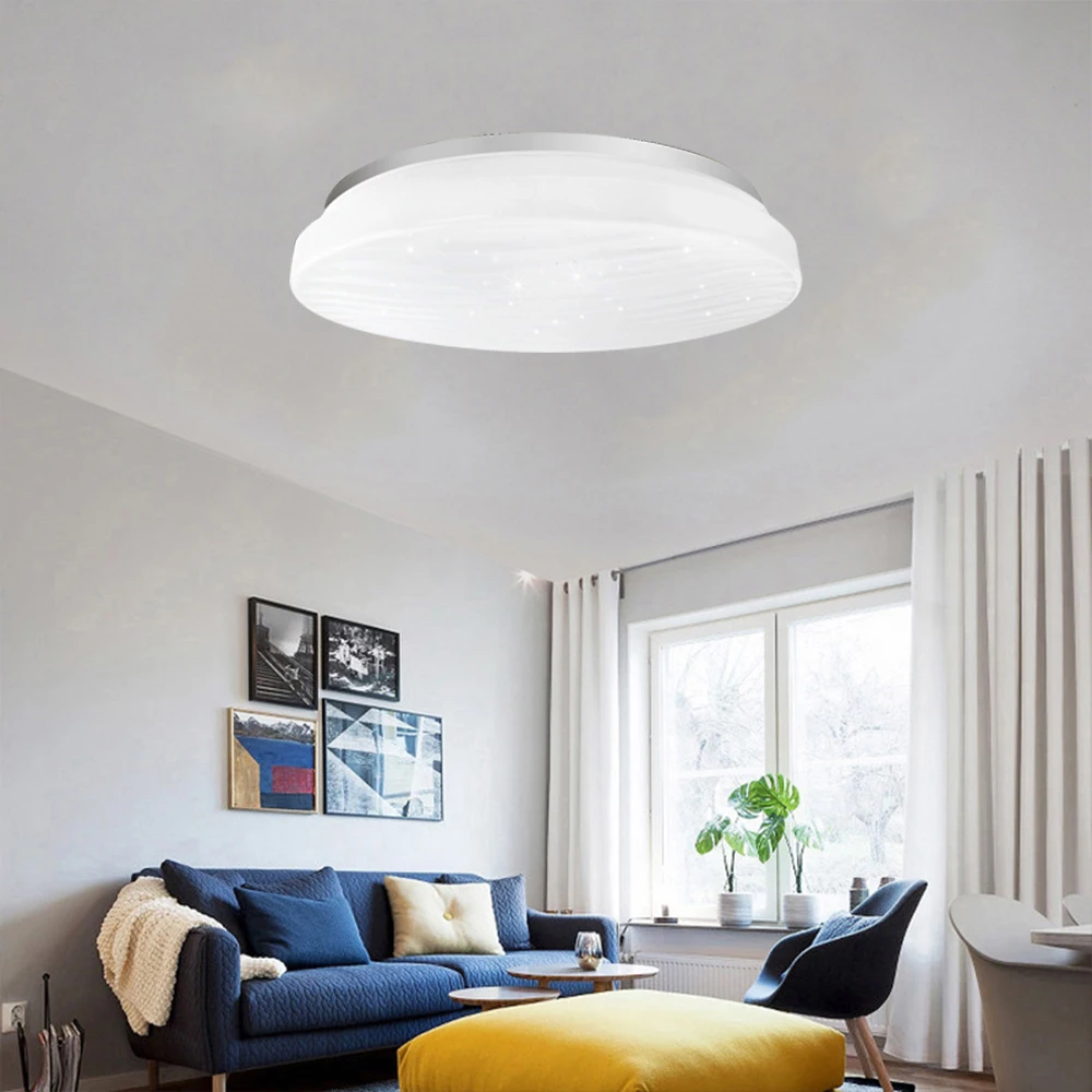 Потолок светильник фото цена AC110V- 220V LED Ceiling light Chandelier Round LED Panel Light 24W Downlight LE