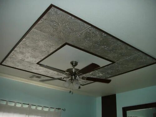 Потолок своими руками фото Ceiling Tile Decorative Styrofoam Easy DIY Install Covers Popcorn Ceiling #R-76 