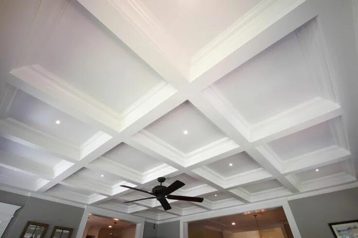 Потолок своими руками фото Image result for coffered ceiling False ceiling living room, False ceiling, Coff