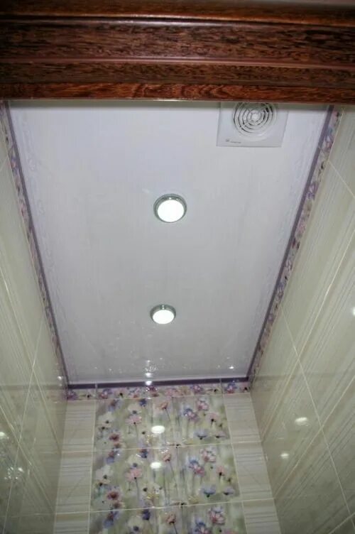 Потолок туалет ванна варианты DIY Ceiling in the Toilet