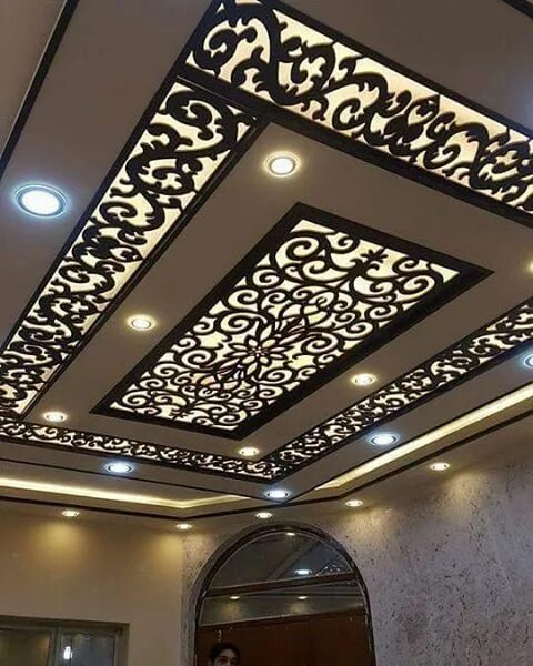 Потолок узоры фото CNC False Ceiling Designs Ideas